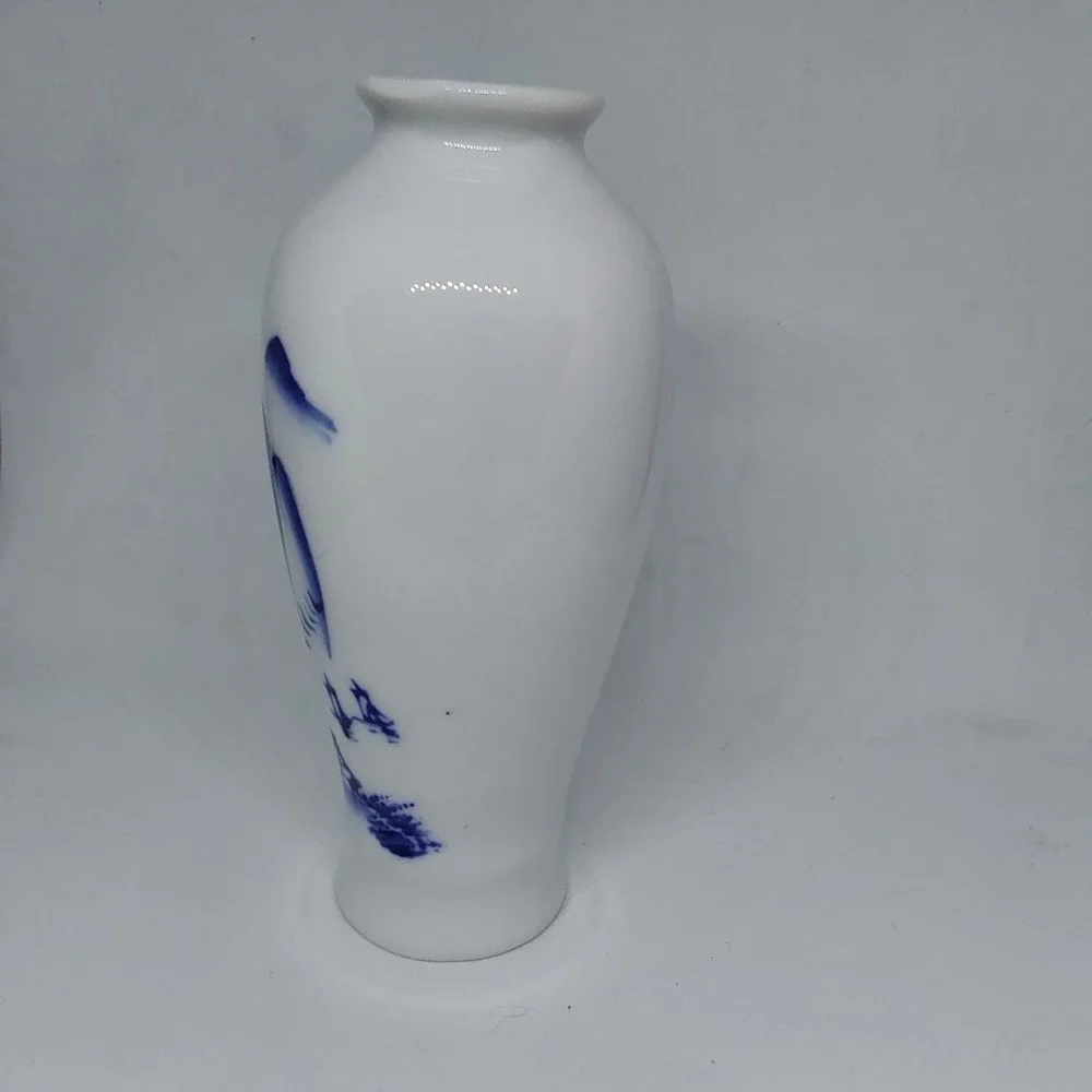 Vintage Delfts Blue & White Bud Vase Hand Painted‎ 4
